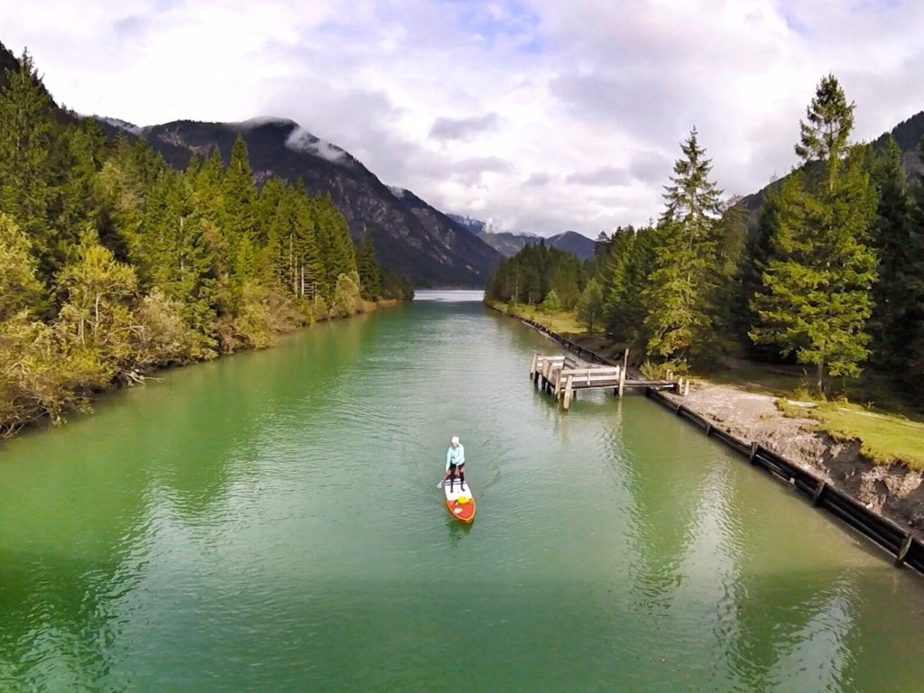 Standup Paddling Spot Plansee auf dem Heiterwanger See Tirol